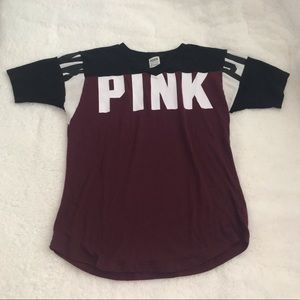 ❌🚫SOLD🚫❌PINK Victoria’s Secret colorblock tee
